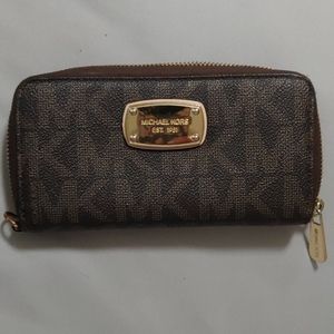 Michael Kors brown monogram wallet